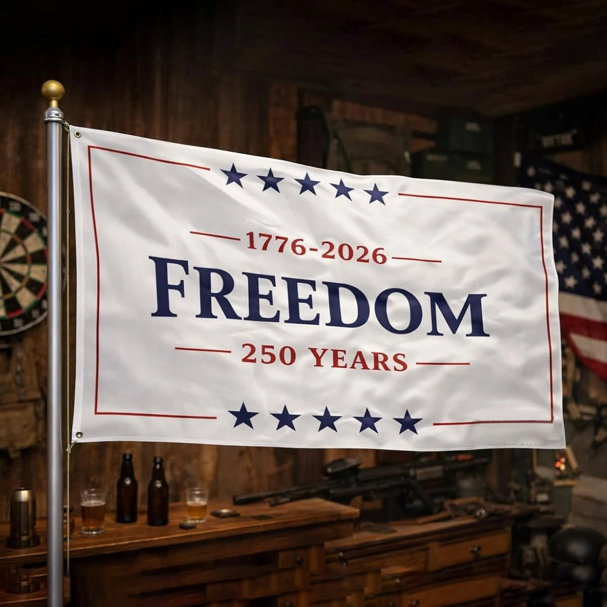 Freedom 250 Years Flag โ 1776โ2026 Patriotic 3x5 USA Anniversary Flag