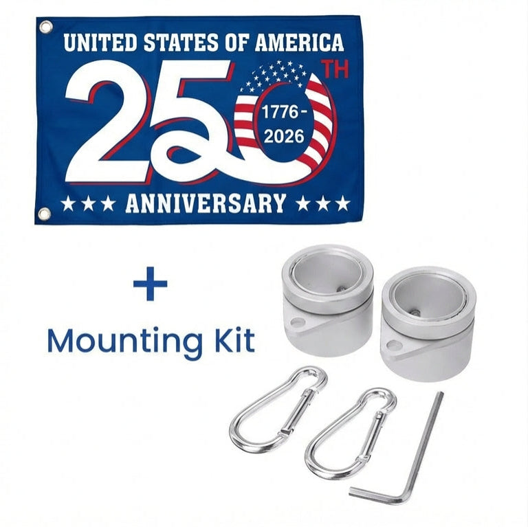 Patriotic 250th Anniversary 1776 2026 United States of America Semiquincentennial Grommet Flag 3-Day Shipping