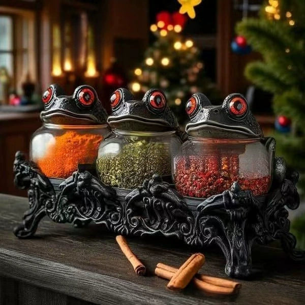 Handcrafted Witchy Frog Apothecary Spice Jars 🐸✨
