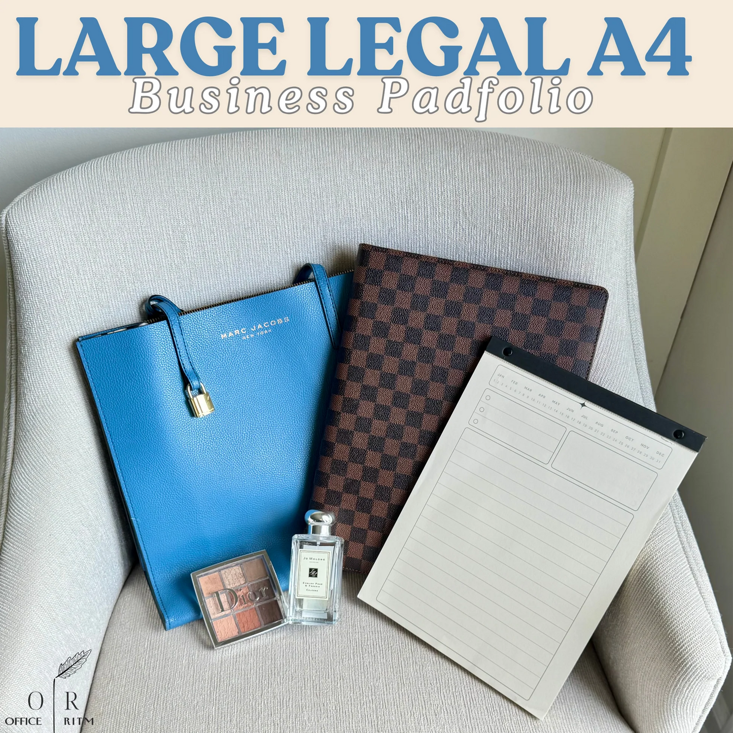 Checkered A4 Portfolio with Legal Notepad