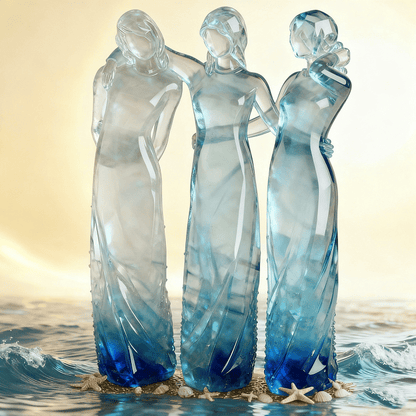 🔥Mother's Day Sale 49% Off🌊Sisters by My Side, Celebrates Friendships Three Sisters Sculpture