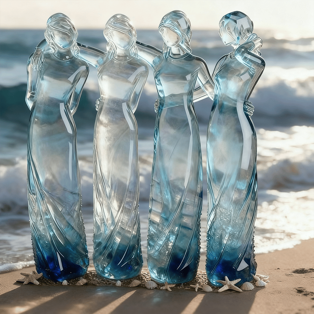 🔥Mother's Day Sale 49% Off🌊Sisters by My Side, Celebrates Friendships Three Sisters Sculpture
