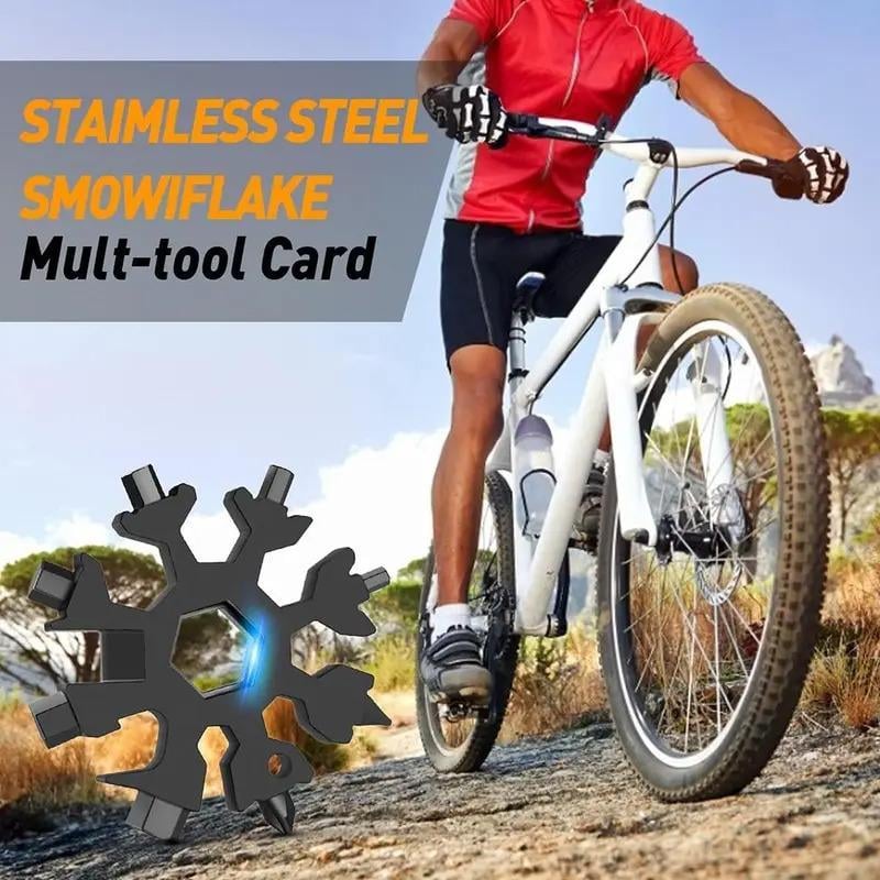 💥🔥Viral 18-in-1 Snowflake Multi-tool  Stainless Steel Portable Wrench | All-in-One Screwdriver & Bottle Opener | Must-Have Survival Gadget