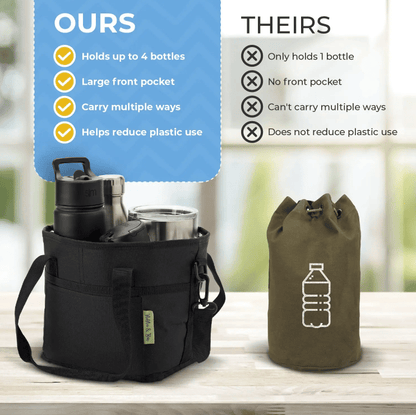 🔥HOT SALE 49% OFF🥤❄️Family Size 4 Compartment Drink Bag, Multiple Tumbler Carrier Caddy✨