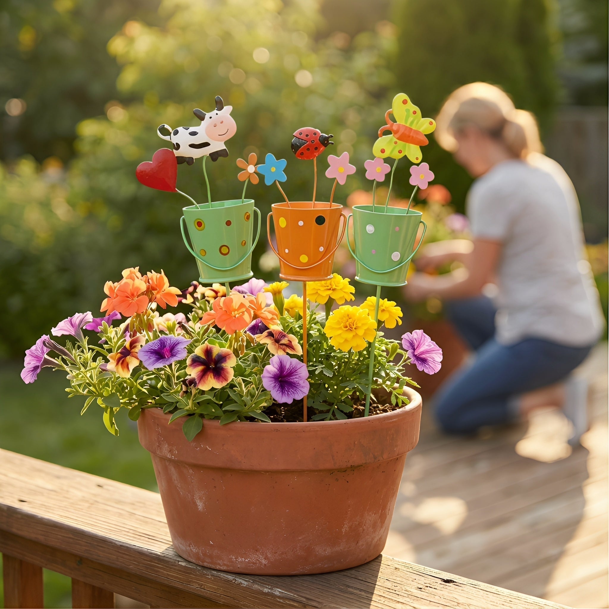 Flower Pot Animal Stakes（3 PCS）