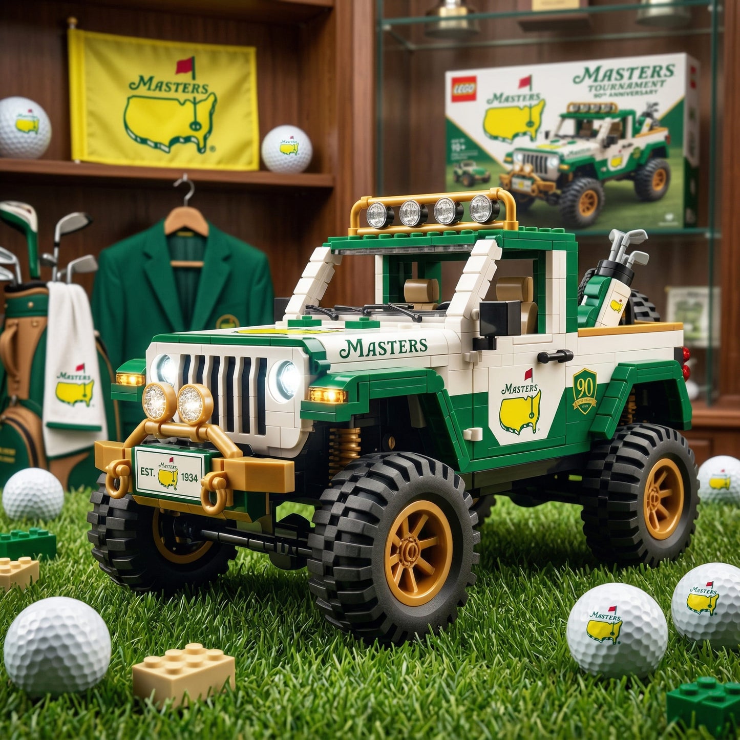The 90th Masters 2026 Elite Off-Road Jeep Building Block Set
