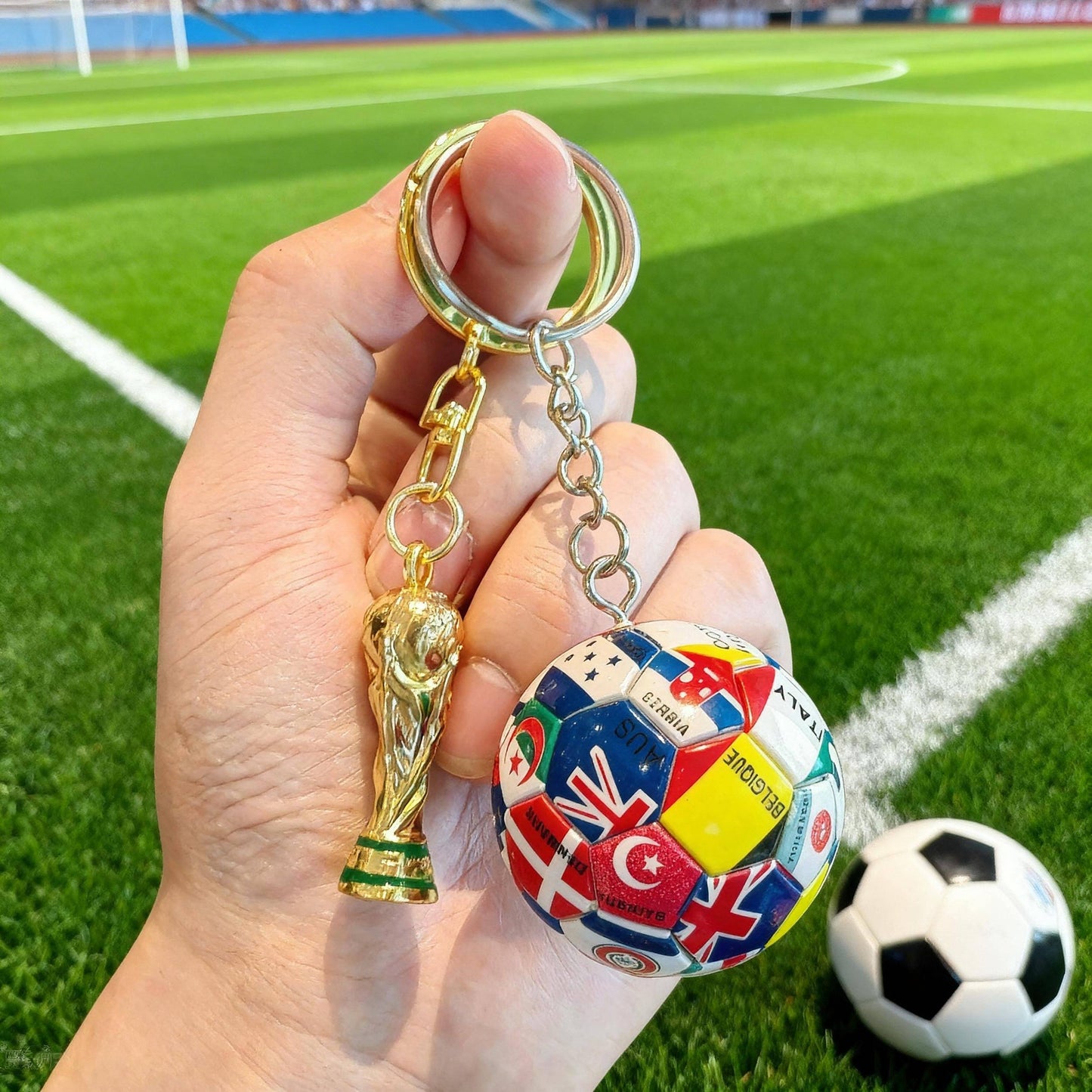 ⚽🏆 FIFA Trophy & Ball Keychain