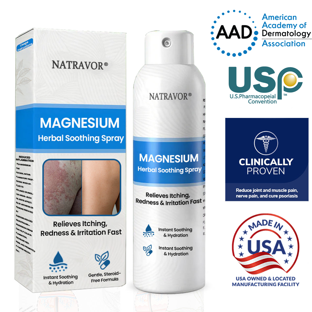 🔥 Natravor® Magnesium Spray – Fast Relief for Itchy, Red & Sensitive Skin (Even Intimate Areas)