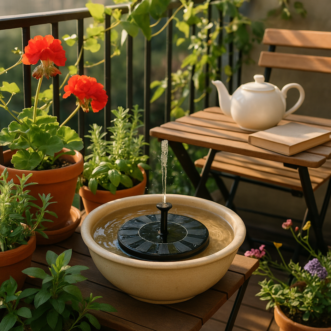 AhiSpring™ | Solar Garden Fountain