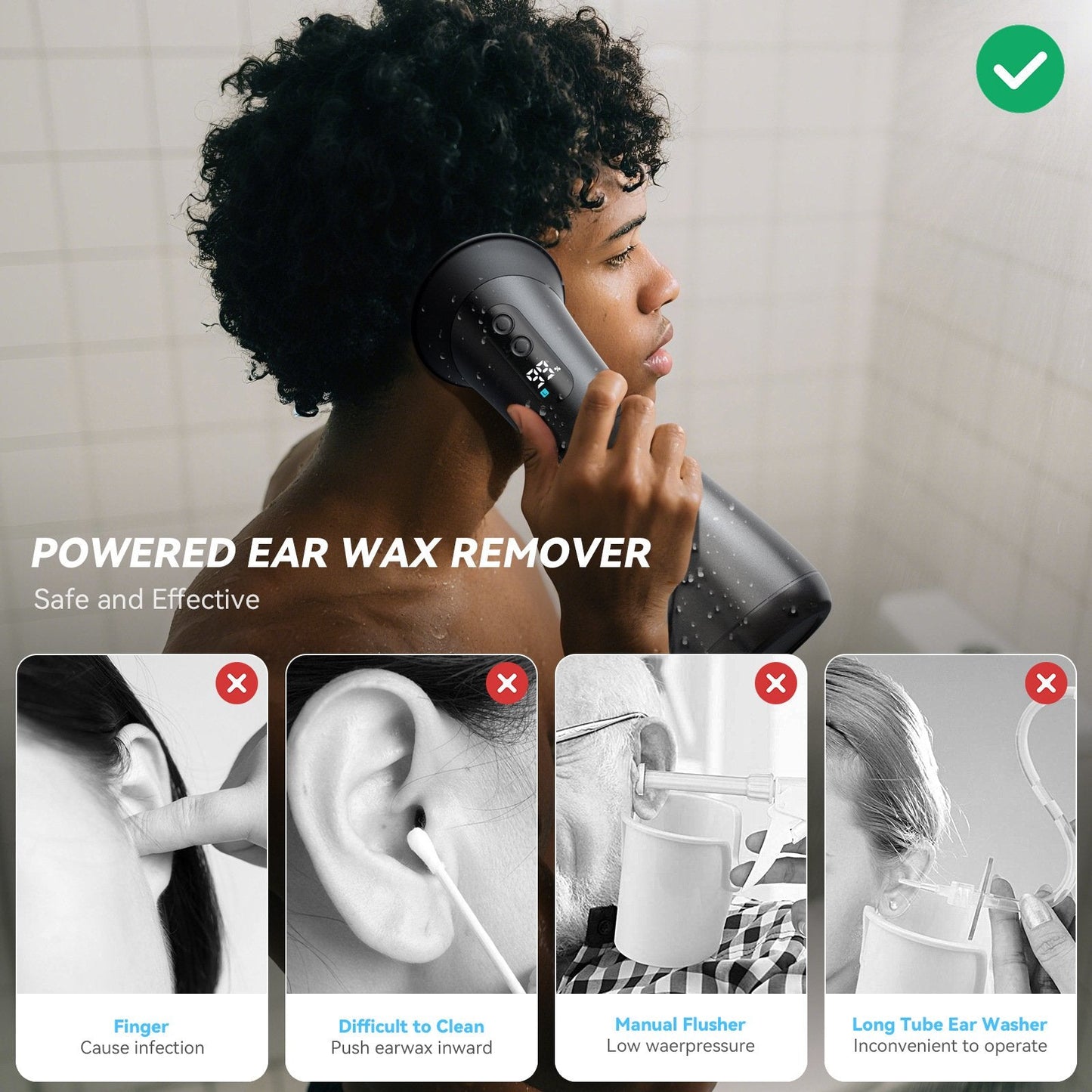 ⏰49% OFF – FREE SHIPPING !👂💦Upgraded 2-in-1 Ear Wax Removal Kit