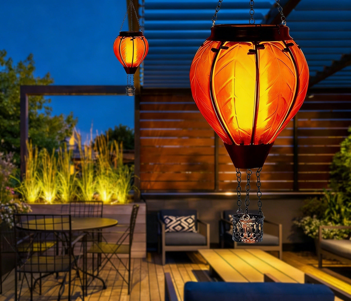 🎁 Free Shipping 🔥Solar Cool Flame XL Hanging Rainbow Balloon Lantern