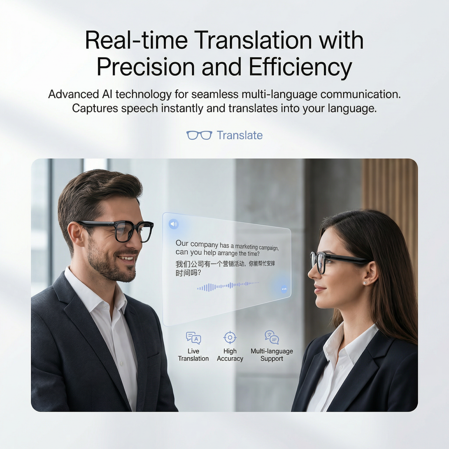 Tobfun Smart AI Camera Glasses