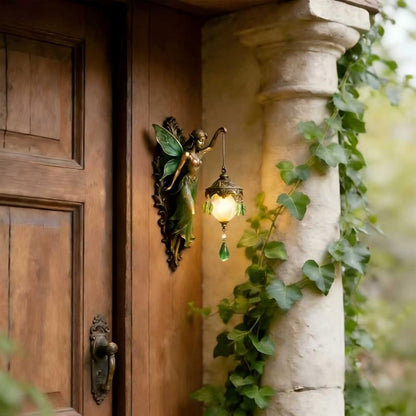 Bring Magic to Your Walls: The Enchanted Emerald Fairy Sconce