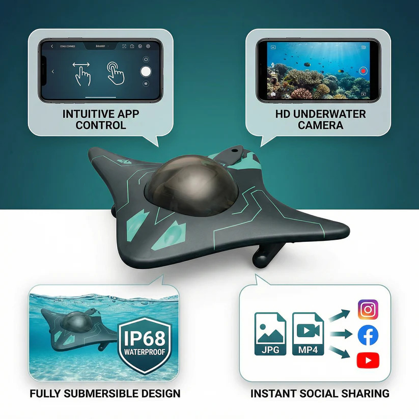Mantavision™ App Controlled Rc Boat