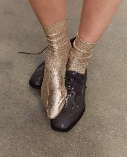 Metallic Silk Sock