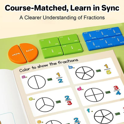 📚🧲Magnetic Fraction Demonstration Book - 🧮Turn Math Confusion Into Playful Learning- Magnetic Book Set📖