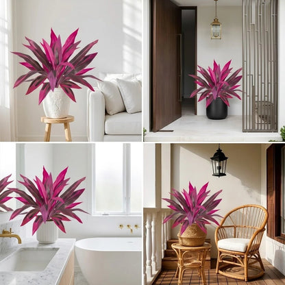 2-Pc UV-Resistant Vibrant Pink & Purple Artificial Ferns