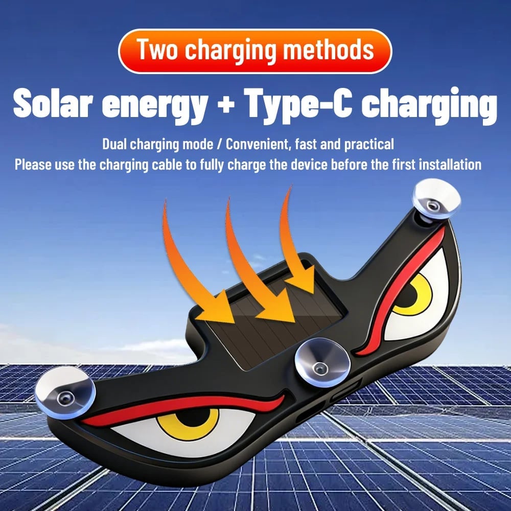🔥LAST DAY 49% OFF💜Solar Demon Eye LED Car Window Light