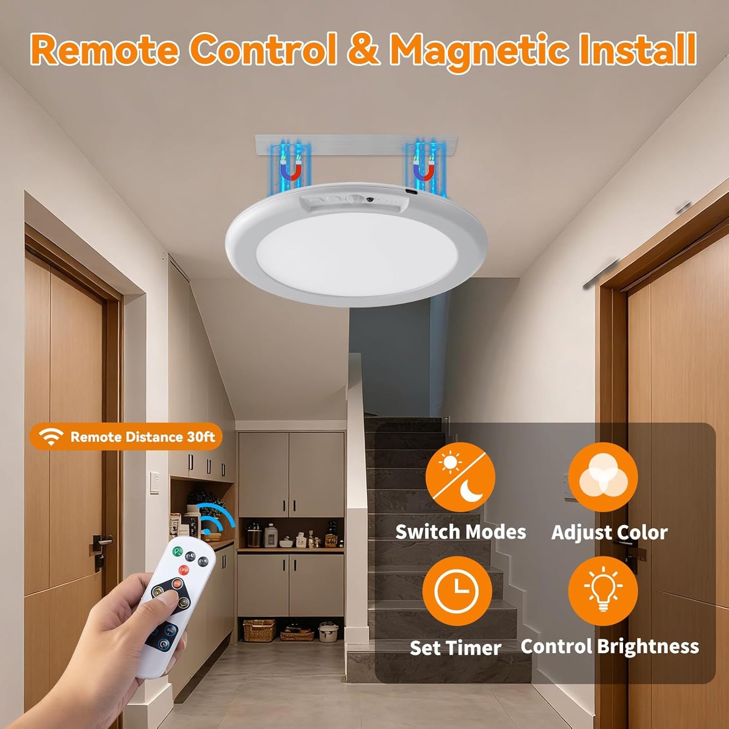 🔥Last Day 49% OFF💡2026 Rechargeable Motion Sensor Ceiling Light