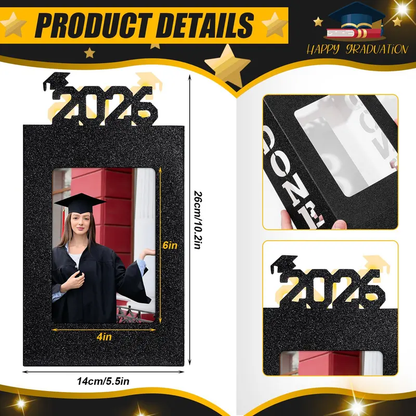 4/8Pcs Graduation Centerpieces for Class of 2026 Fit 4x6in Photo | Fillable Picture Box