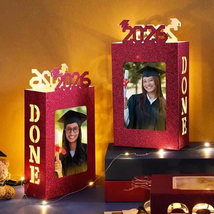 4/8Pcs Graduation Centerpieces for Class of 2026 Fit 4x6in Photo | Fillable Picture Box