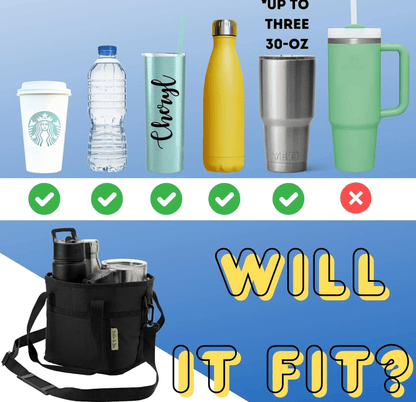 🔥HOT SALE 49% OFF🥤❄️Family Size 4 Compartment Drink Bag, Multiple Tumbler Carrier Caddy✨