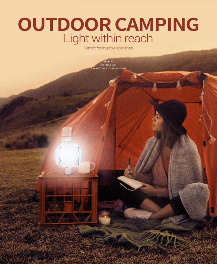 Illuminate Your Wildest Adventures. The Ultimate Foldable Solar Camping Light