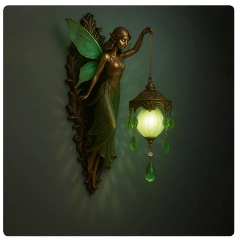 Bring Magic to Your Walls: The Enchanted Emerald Fairy Sconce