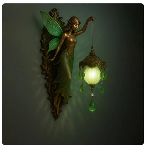 Bring Magic to Your Walls: The Enchanted Emerald Fairy Sconce
