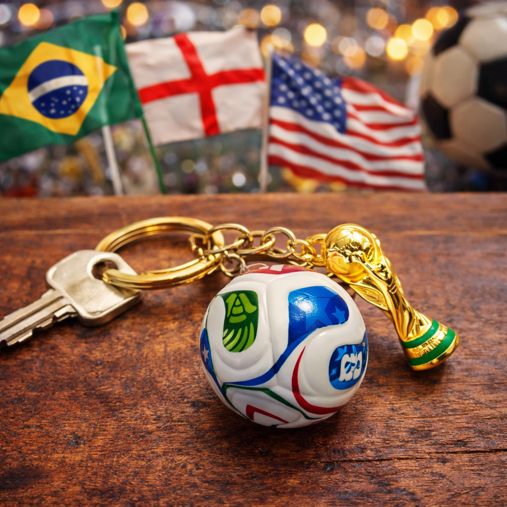 ⚽🏆 FIFA Trophy & Ball Keychain