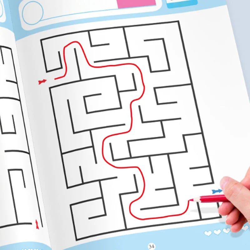 Four-Level Progressive Maze Book Set for Children