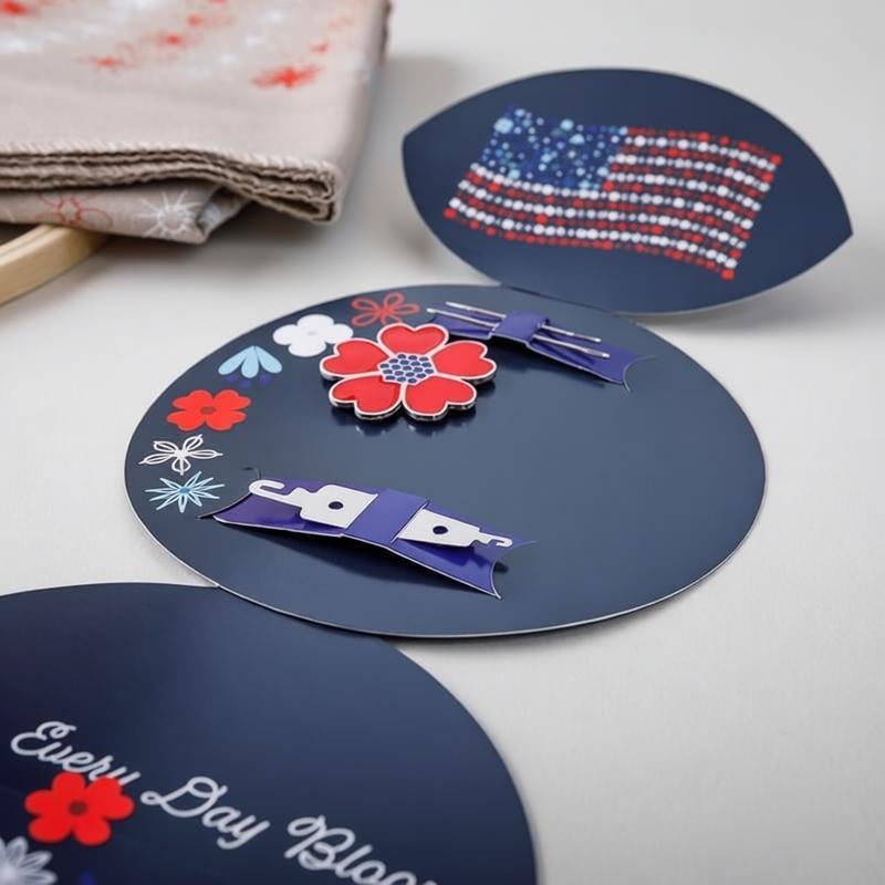 🔥LAST DAY 50% OFF - 🌸Red, White & Bloom Embroidery Kit
