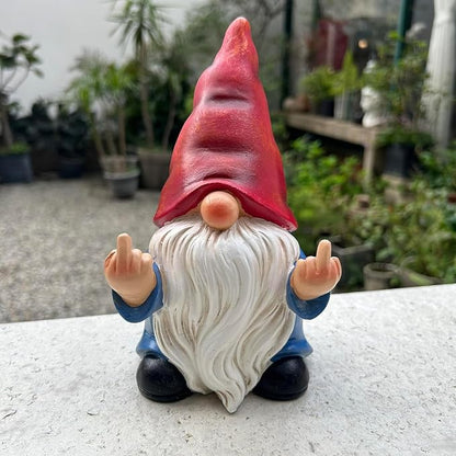 Middle Finger Gnome Statue