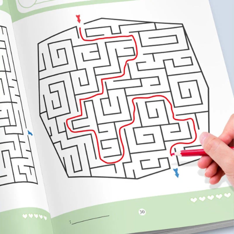 Four-Level Progressive Maze Book Set for Children