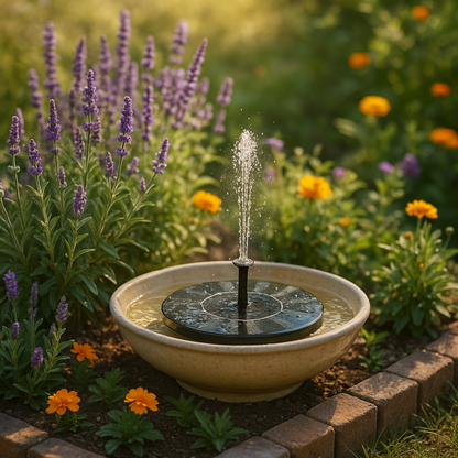 AhiSpring™ | Solar Garden Fountain