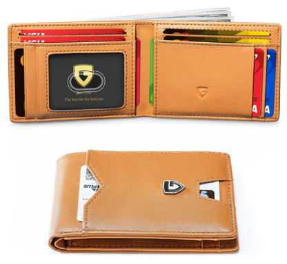 Men's Slim Blocking Wallet - Minimalist Carbon Fiber Bifold
