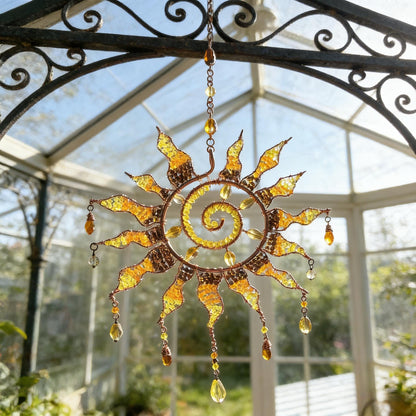 🌞Acchiappasole in cristallo a spirale - Acchiappasole bohémien fatto a mano