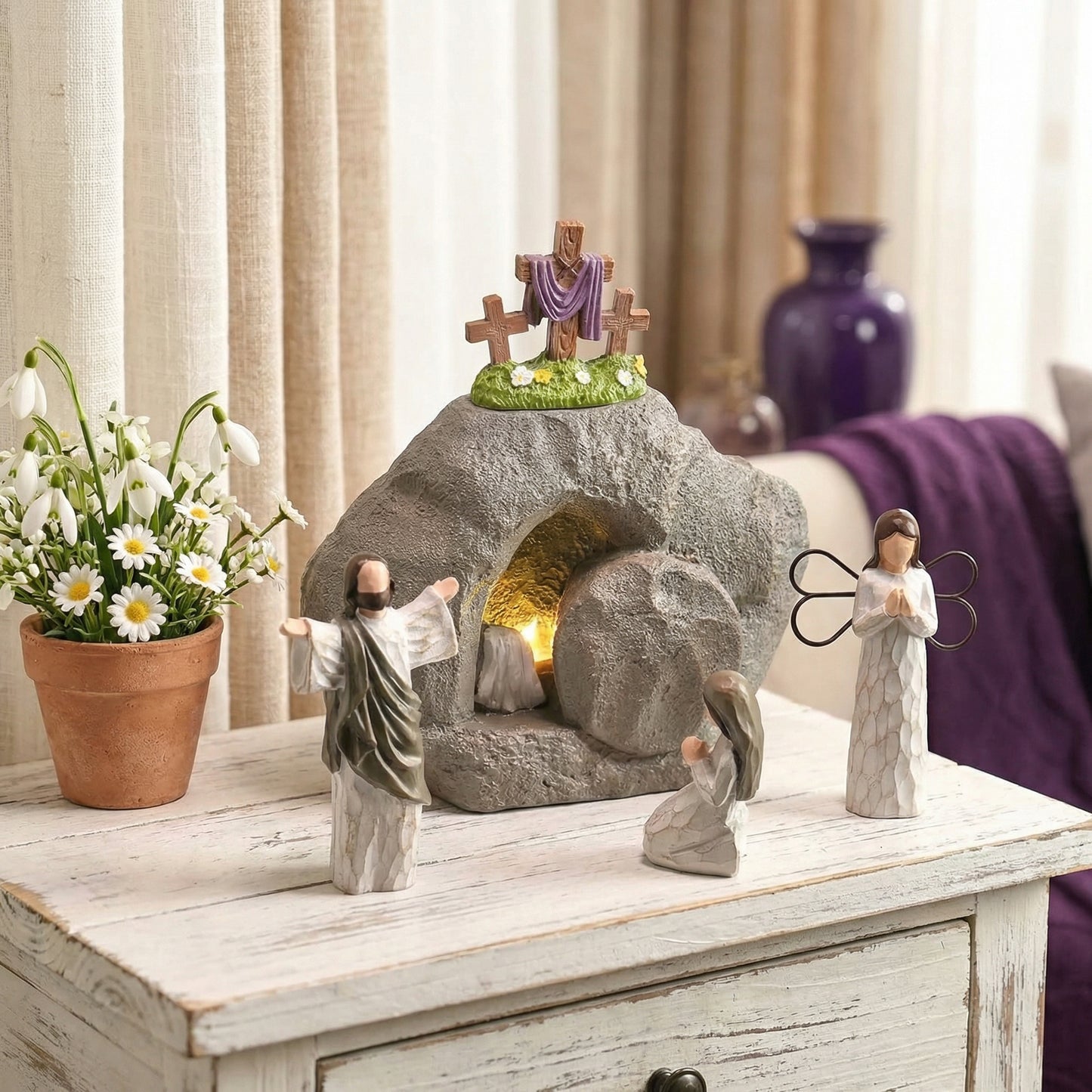 ✨Resurrection Light Empty Tomb Easter Scene