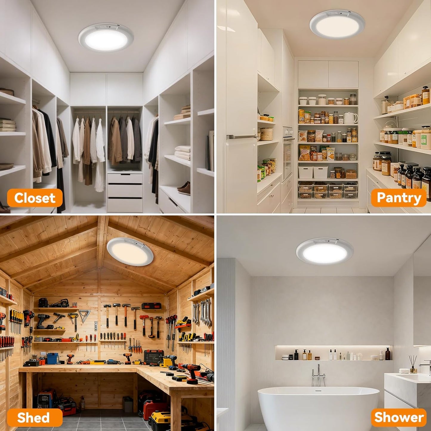 🔥Last Day 49% OFF💡2026 Rechargeable Motion Sensor Ceiling Light