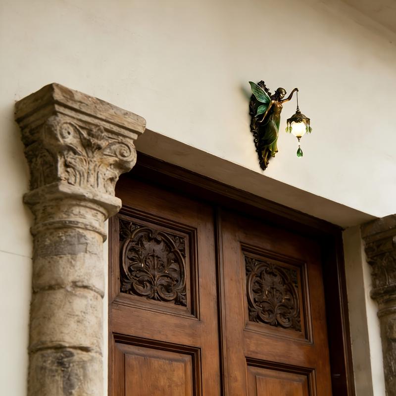 Bring Magic to Your Walls: The Enchanted Emerald Fairy Sconce