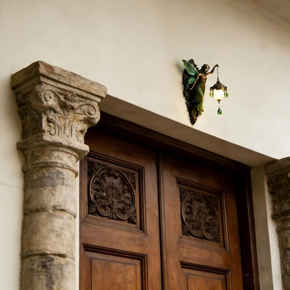 Bring Magic to Your Walls: The Enchanted Emerald Fairy Sconce