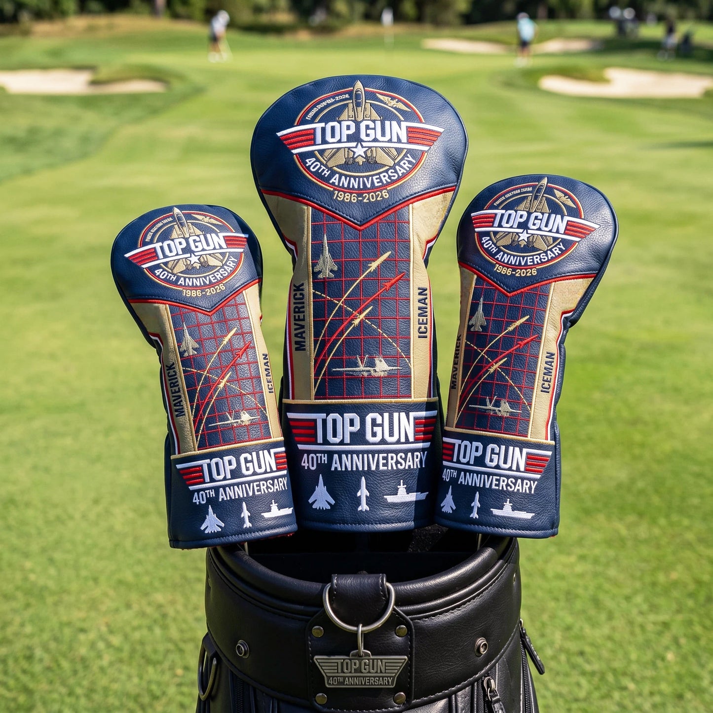 Top Gun 40th Anniversary 1986-2026 Maverick and Iceman Elite Leather Golf Head Covers