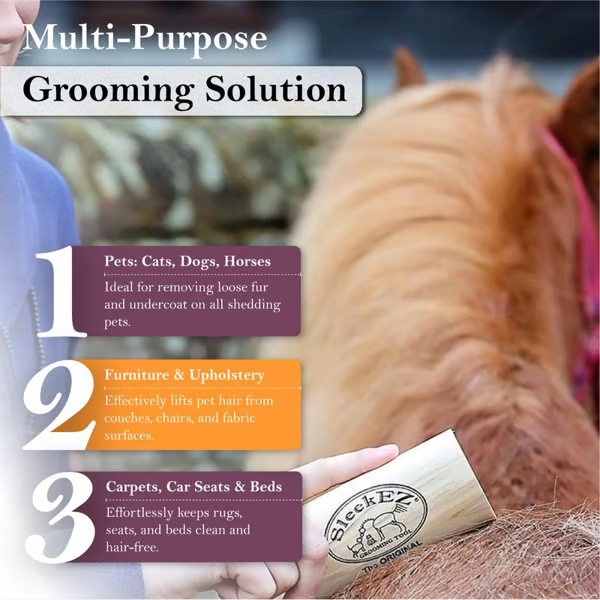 LAST DAY 49% OFF💥--Horse Brush for Shedding & Grooming, Deshedding Tool for Short & Long Haired Horses