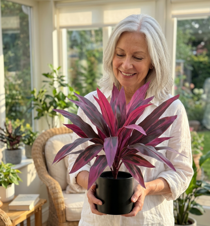 2-Pc UV-Resistant Vibrant Pink & Purple Artificial Ferns