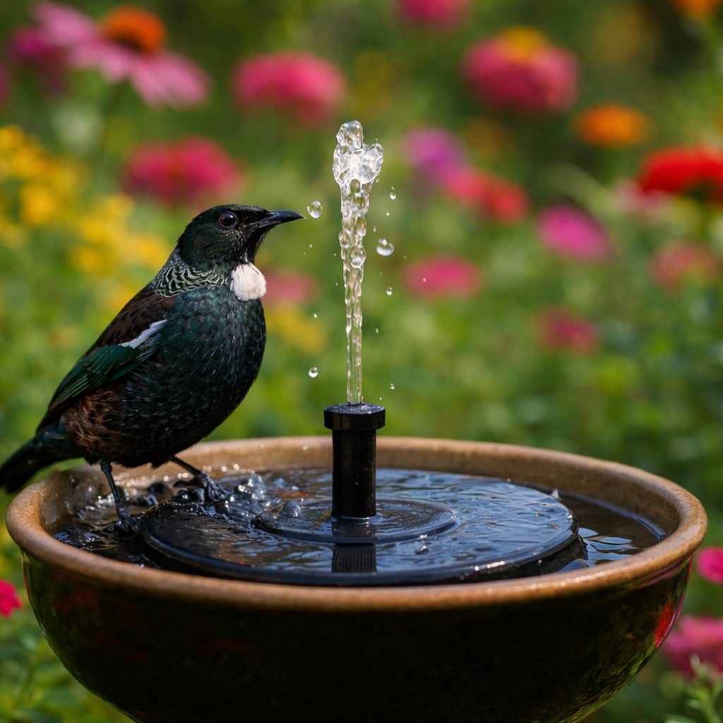 AhiSpring™ | Solar Garden Fountain