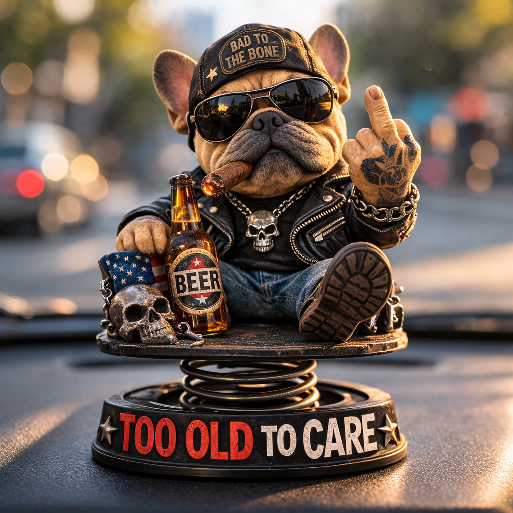 Too Old To Care Dashboard Bobblehead