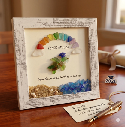 🌊Sea Glass Graduation Art Class of 2026 Keepsake Gift🎓🎁