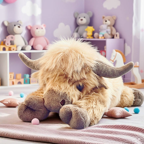 🔥 Buy 2+ Get Free shipping 🔥🎁Cute Cartoon Highland Cow Cuddly Toy