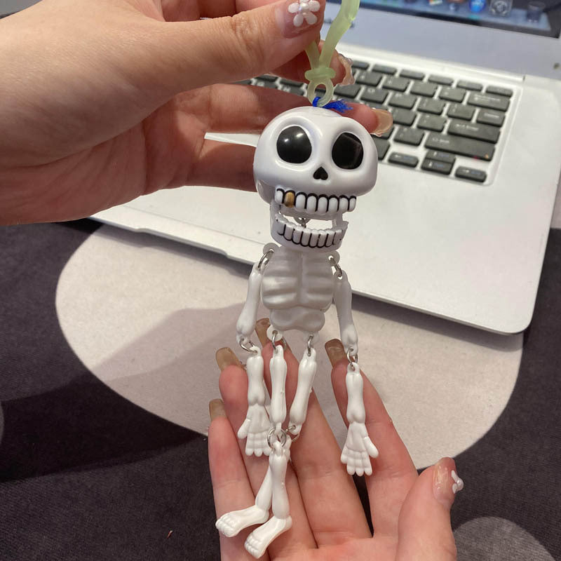 💀✨Pull-String Skeleton Keychain | Viral Funny Skull Keychain