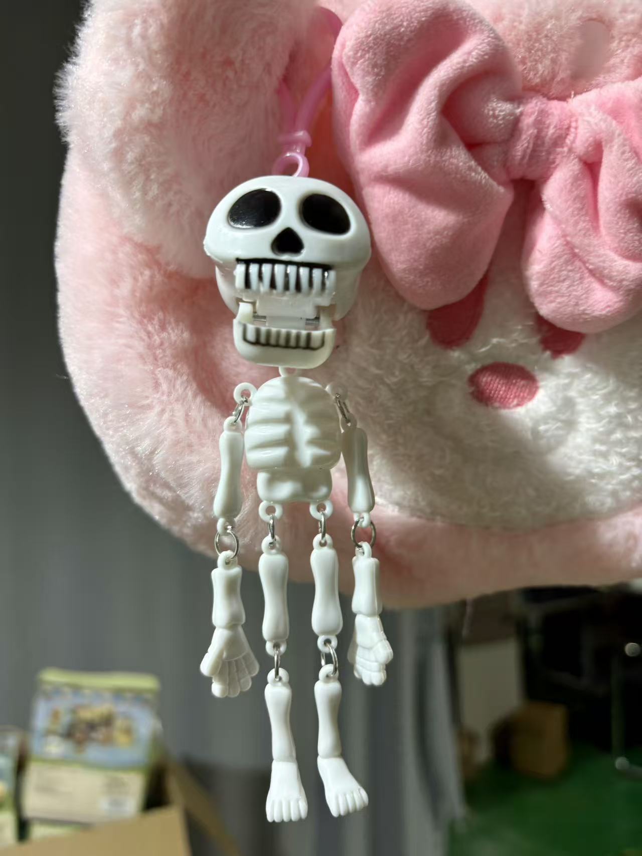 💀✨Pull-String Skeleton Keychain | Viral Funny Skull Keychain